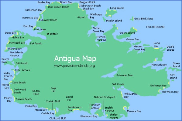 map of antigua 13 Map of Antigua