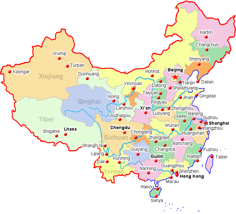 map of china 4 Map of China