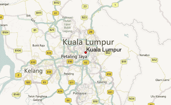 map of kuala lumpur 7 Map of Kuala Lumpur