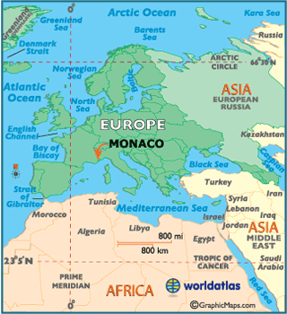 map of monaco 0 Map of Monaco