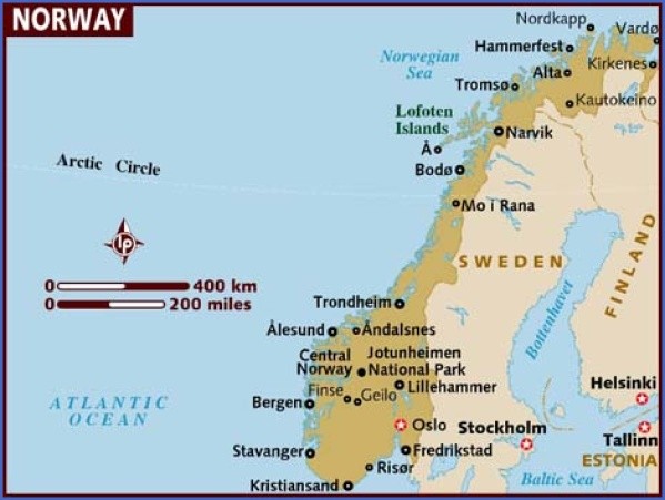 map of norway 3 Map of Norway