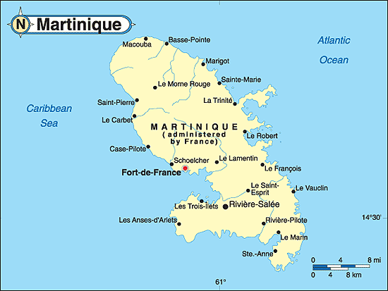 martiniquerap Map of MARTINIQUE