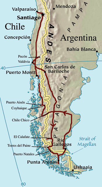 patagonia Map of Patagonia