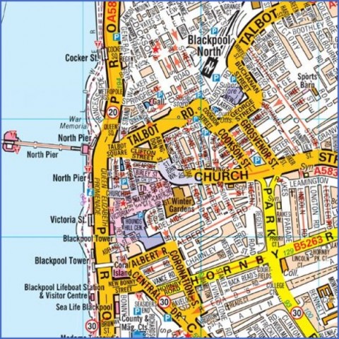 blackpool map 10 Blackpool Map