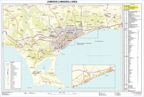 map of limassol limassol map 5 Map of Limassol Limassol Map