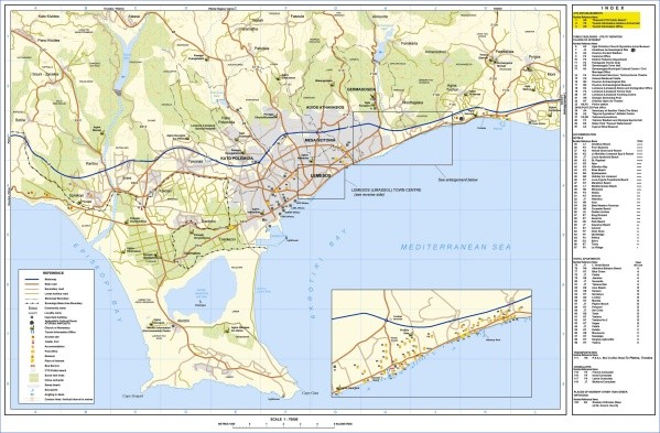 map of limassol limassol map 6 Map of Limassol Limassol Map
