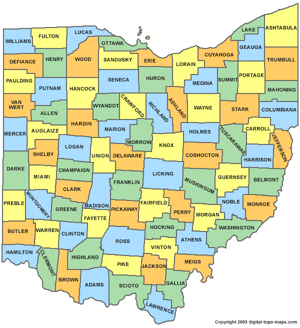 map of ohio 2 Map of Ohio
