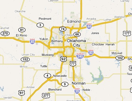 map of oklahoma city 11 Map of Oklahoma City