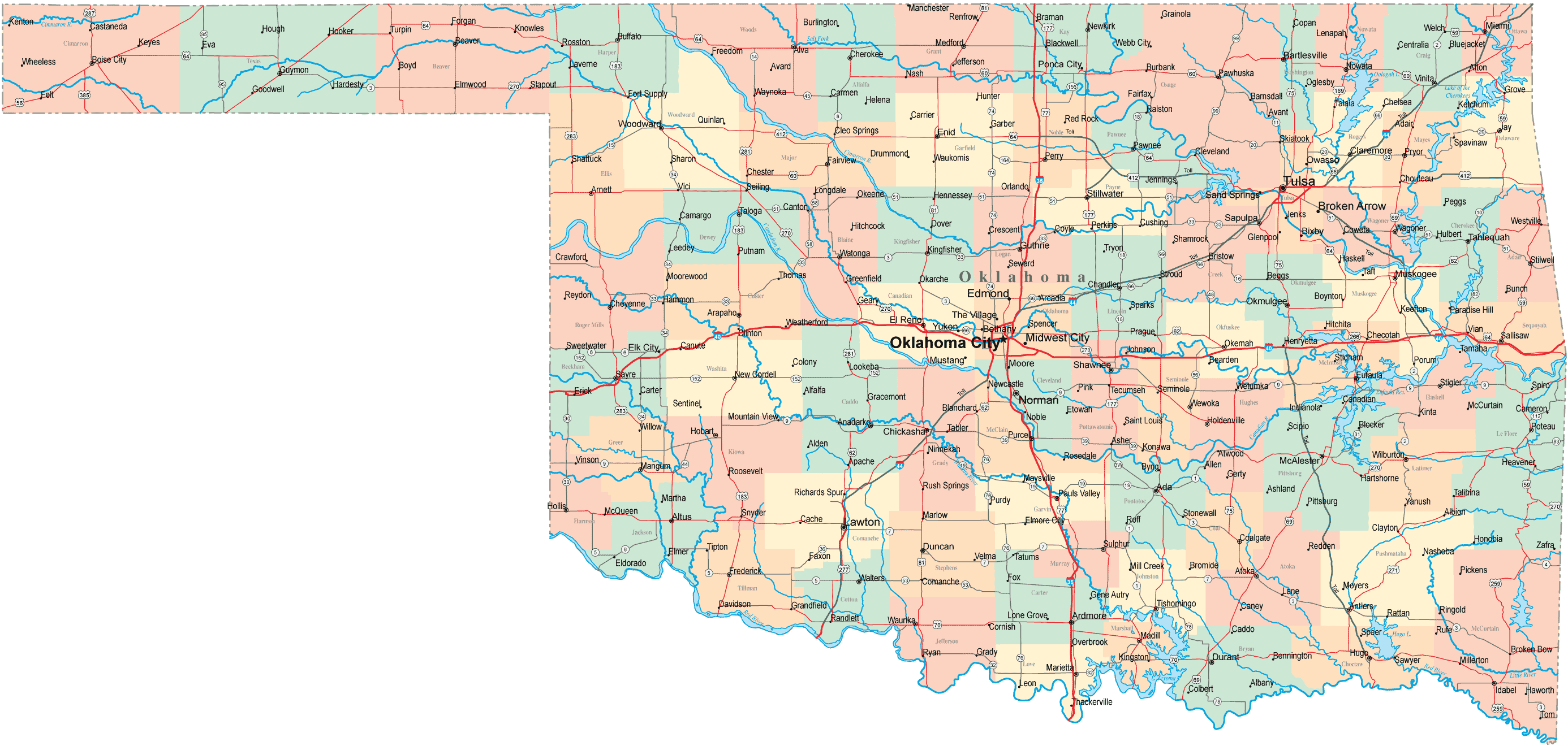 map of oklahoma city 8 Map of Oklahoma City