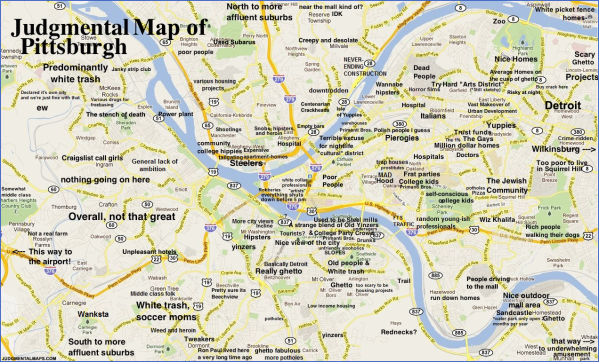 map of pittsburgh 1 Map of Pittsburgh