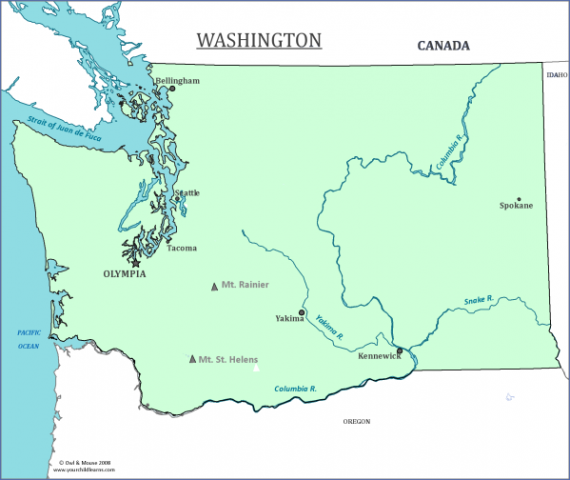 map of washington 0 Map of Washington