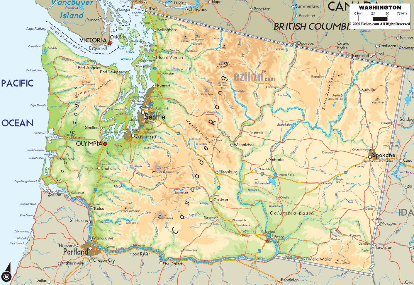 map of washington 10 Map of Washington