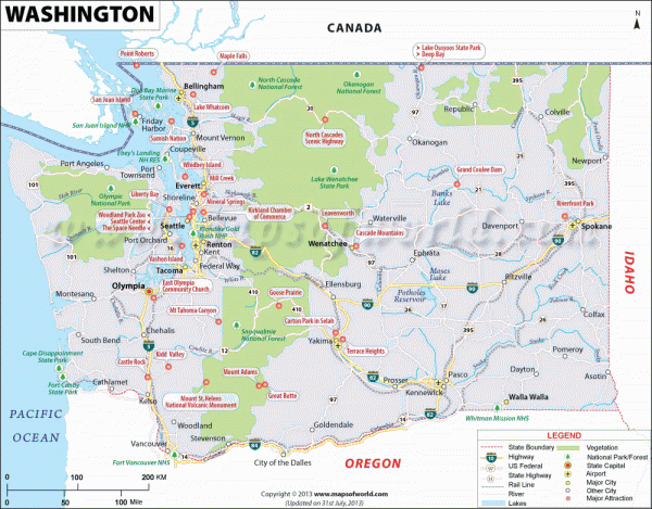 map of washington 15 Map of Washington