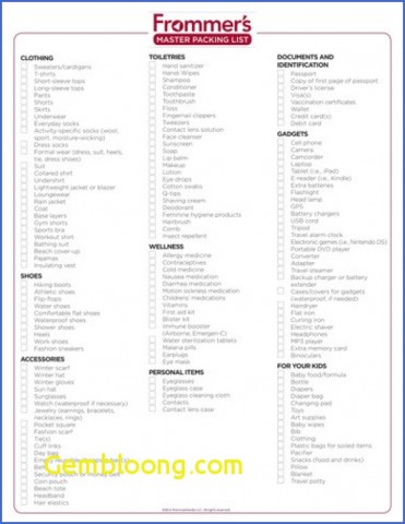 the ultimate travel packing checklist 0 The Ultimate Travel Packing Checklist