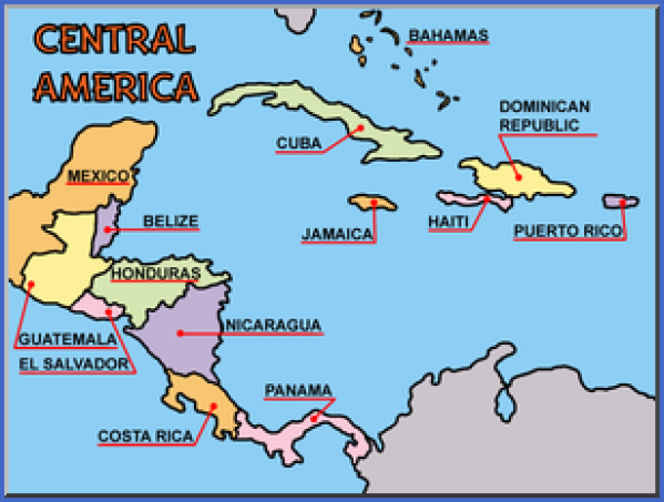 central america map 11 Central America Map