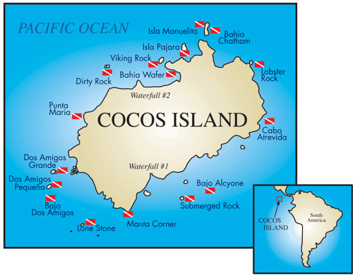 cocos island map 7 Cocos Island Map