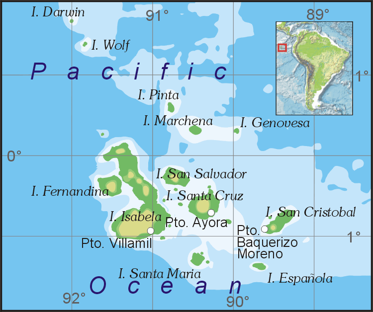 galapagos map 6 Galapagos Map