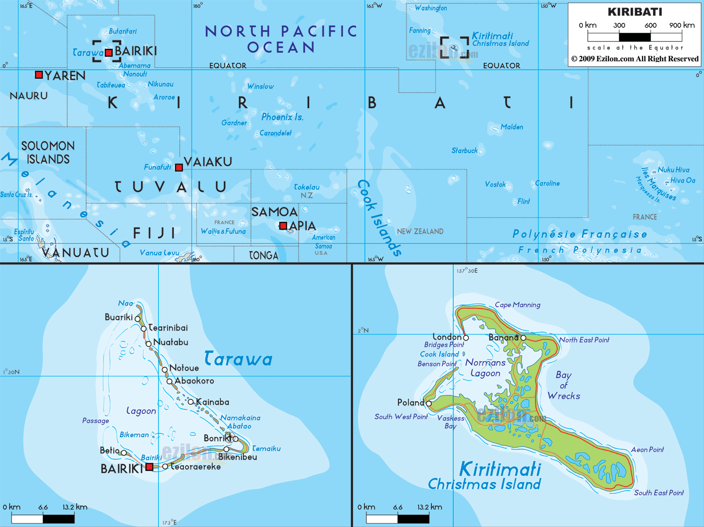 kiribati map 4 Kiribati Map