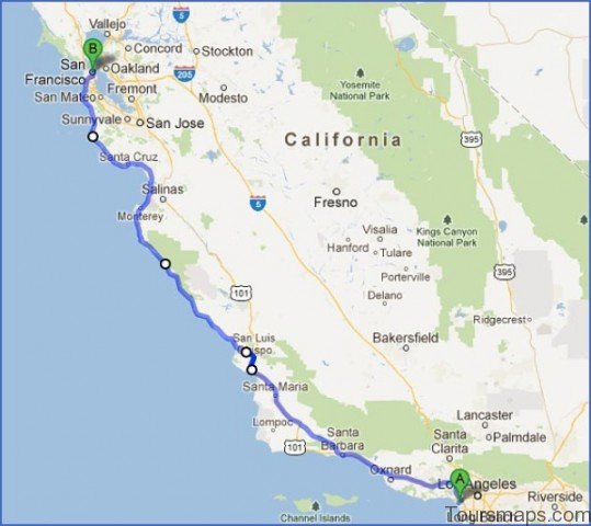 map of san francisco and la 2 Map of San Francisco and LA
