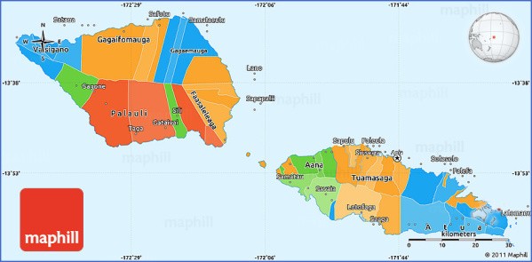 samoa map 13 Samoa Map