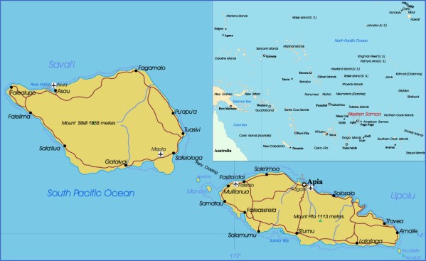 samoa map 4 Samoa Map