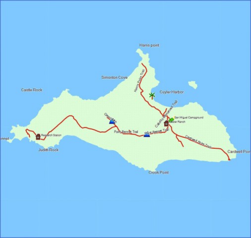 san miguel island map 15 San Miguel Island Map