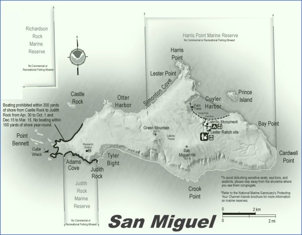 san miguel island map 16 San Miguel Island Map