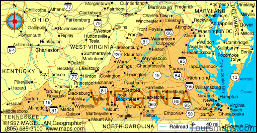 virginia map 13 Virginia Map