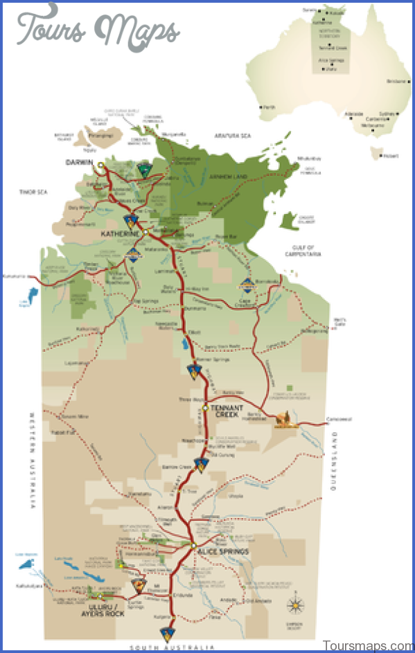 300px large nt map Map of Binns Track NT Australia