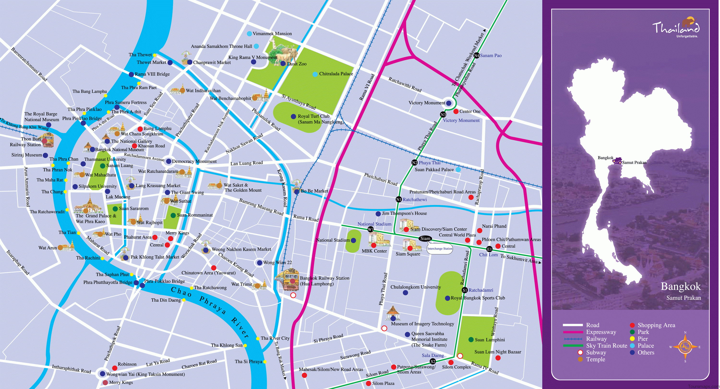 bangkok map and travel guide 6 Bangkok Map and Travel Guide