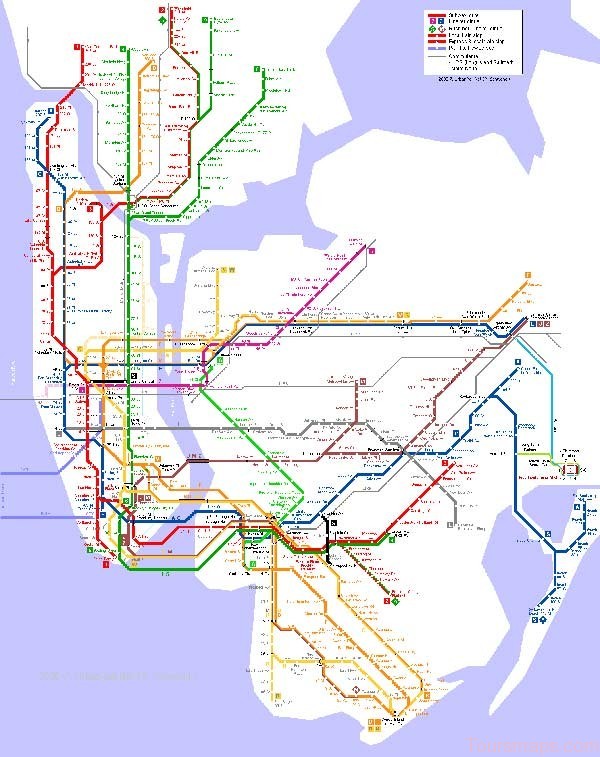 Detailed metro map of New York - download for print out