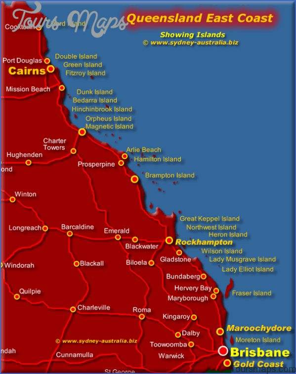 east queensland map Queensland Map and Travel Guide