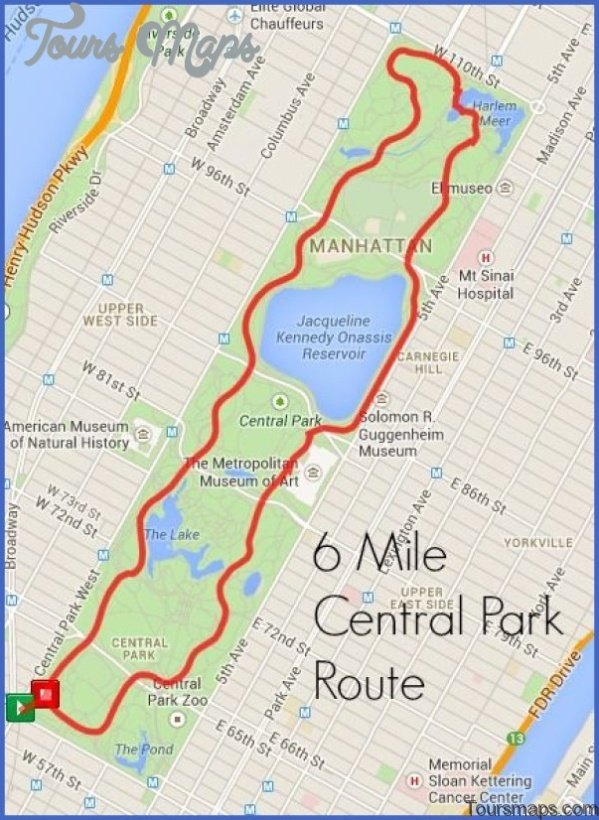 new york city hudson river park greenway and central park map 71 New York City  Hudson River Park Greenway and Central Park Map