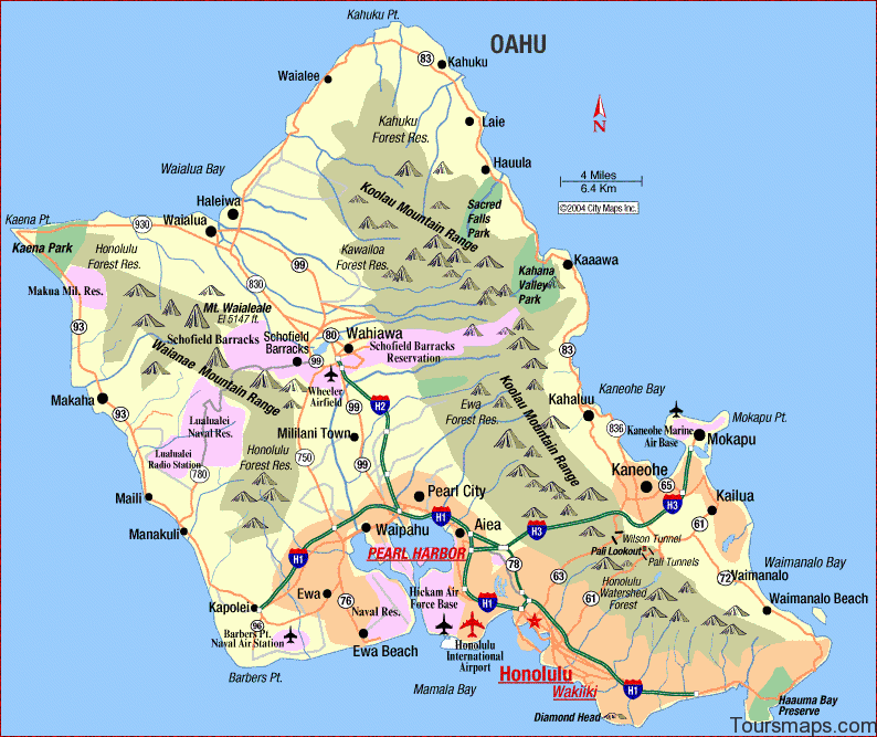 oahu map and travel guide 131 Oahu Map and Travel Guide