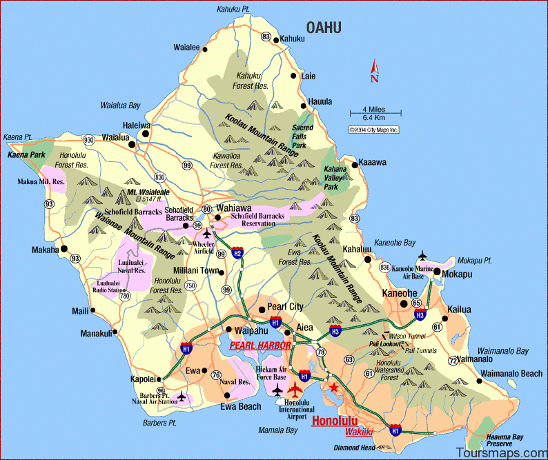Oahu Map And Travel Guide ToursMaps