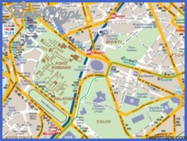 Rome Map Tourist Attractions 1300