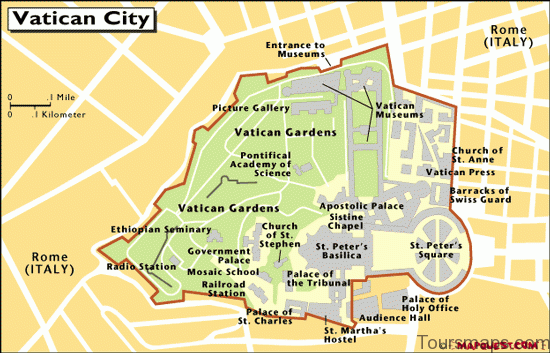 rome vatican city map 2 Rome Vatican City Map