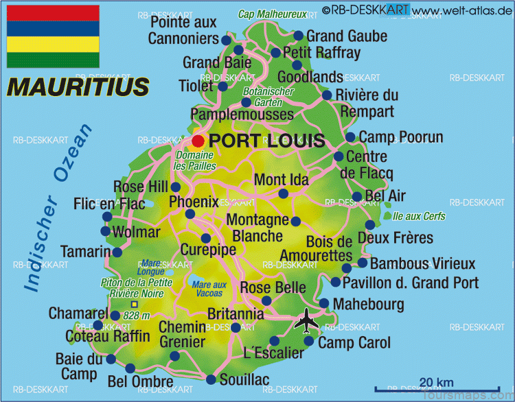 map of mauritius tourist guide Map Of Mauritius Tourist Guide