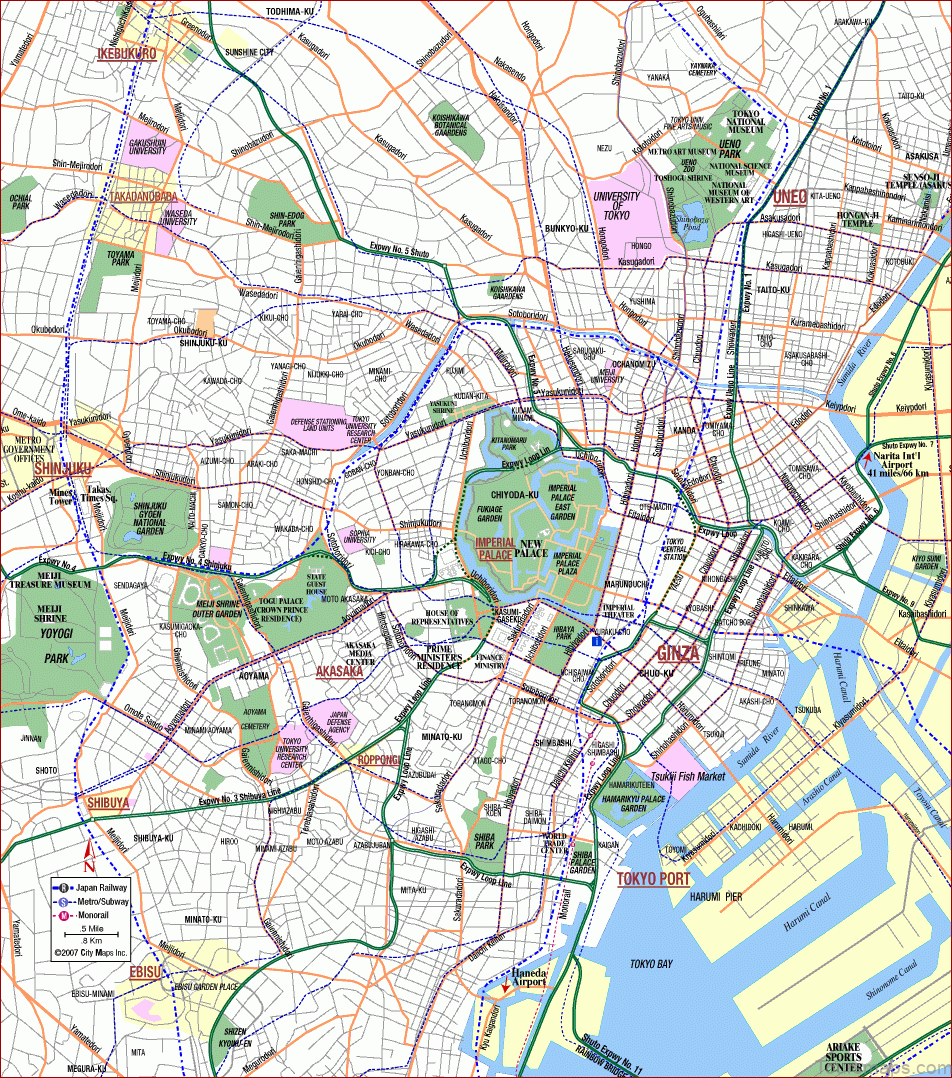 tokyo map tokyo city guide Tokyo Map   Tokyo City Guide