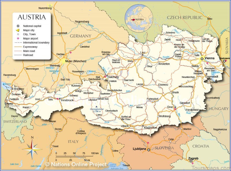 austria map political google map of vienna austria 1