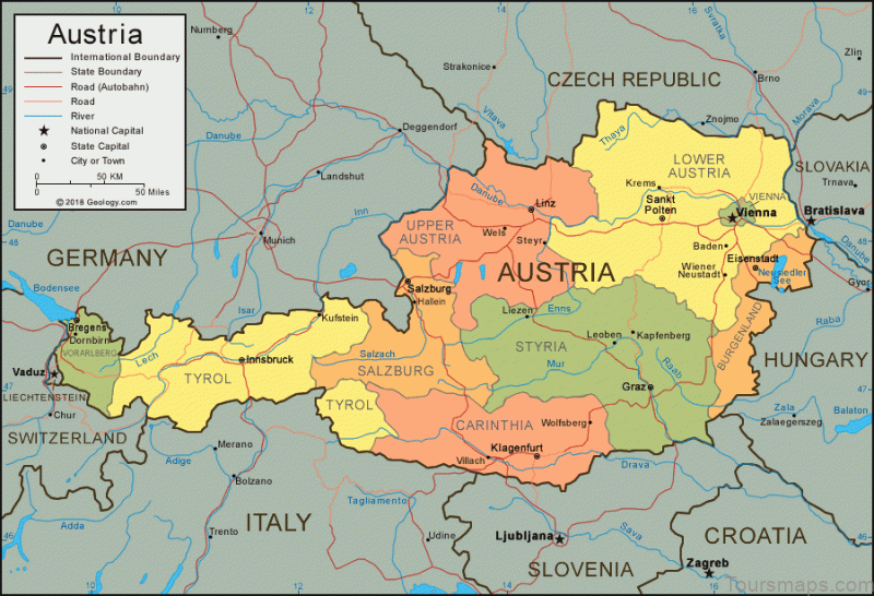 Austria Map Political Google Map Of Vienna Austria 