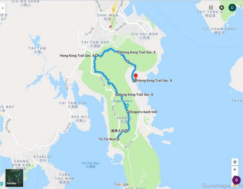 map of big wave bay beach hong kong map english 1