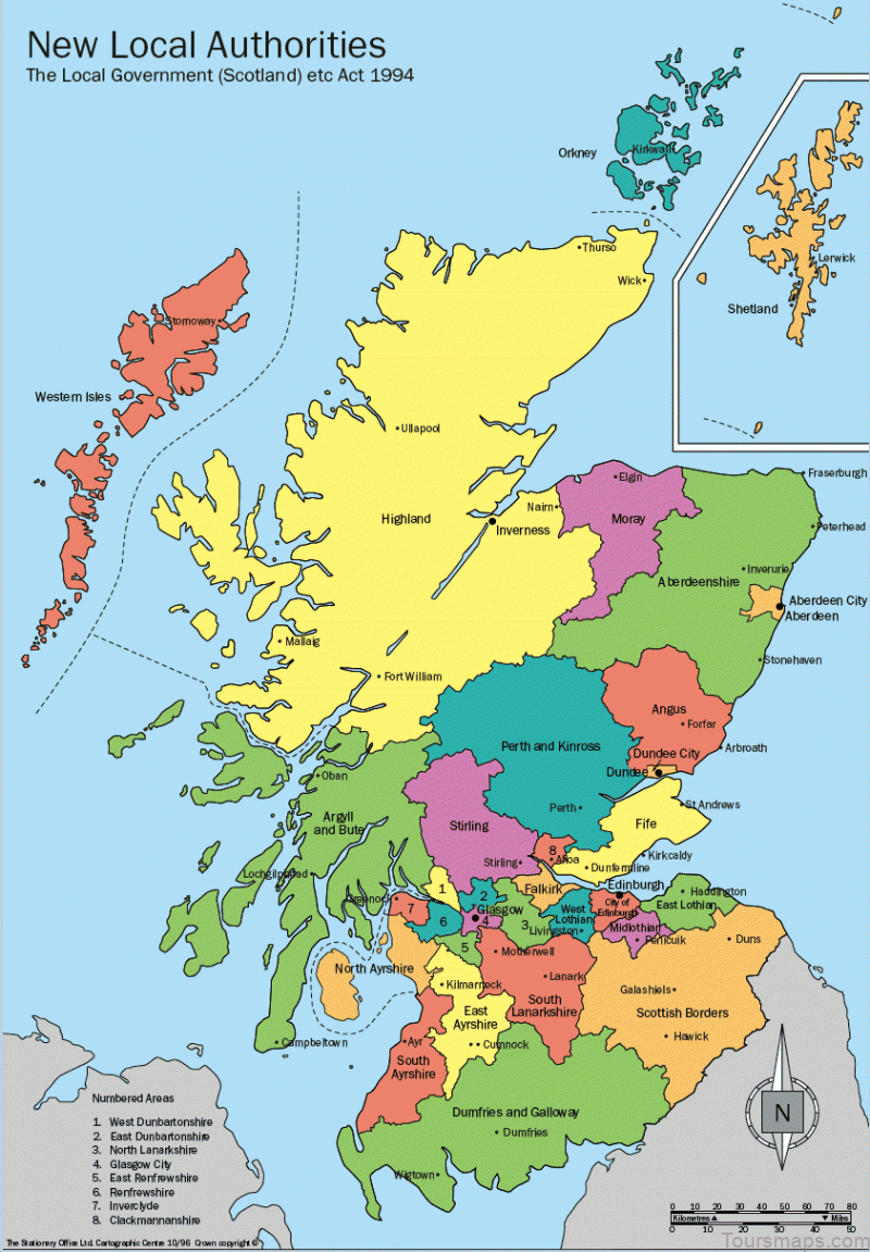 map of scotland visit scotland in autumn Map of Scotland   Visit Scotland in Autumn