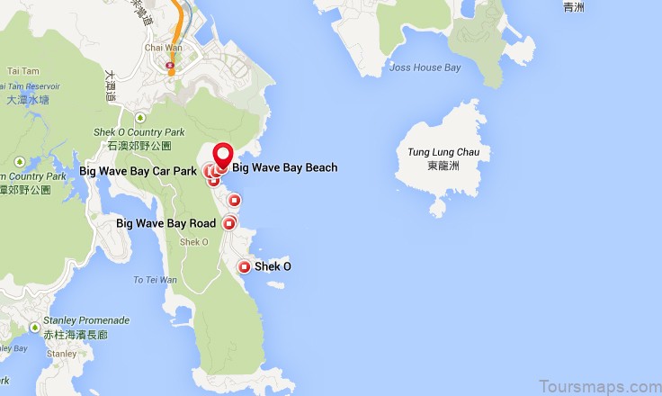 map of shek o beach hong kong