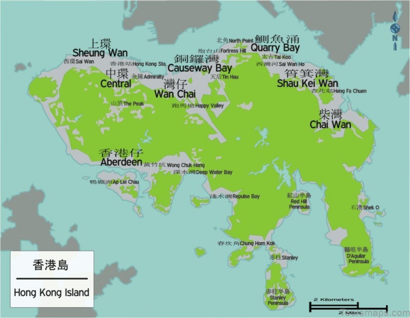 hong kong maps tourist attractions streets subway aberdeen country park 2