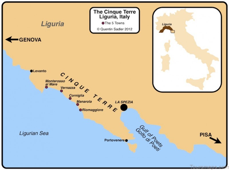 map of cinque terre grand hotel portovenere reviews where to stay in cinque terre 10