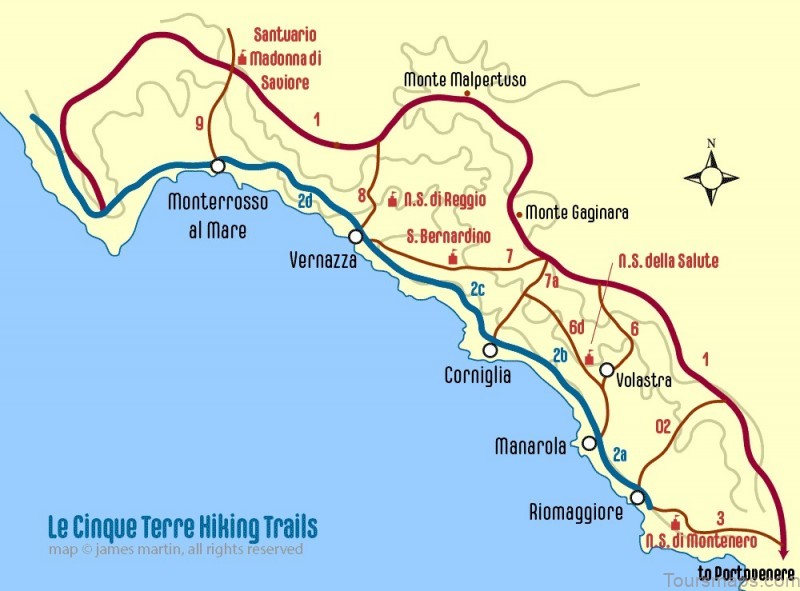 map of cinque terre grand hotel portovenere reviews where to stay in cinque terre 11