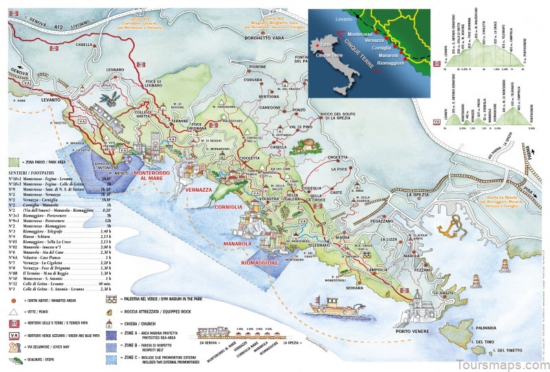 map of cinque terre grand hotel portovenere reviews where to stay in cinque terre 9