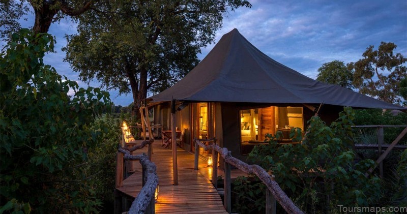 map of botswana mombo camp botswana