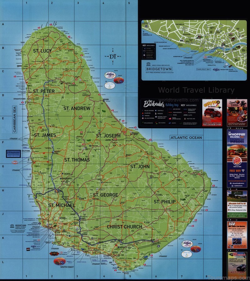map of barbados holiday in barbados 2